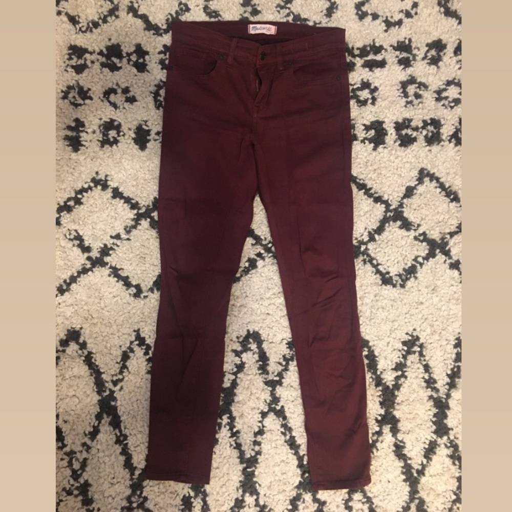 Madewell Burgundy Jeans